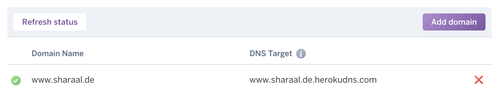App Domain Setting